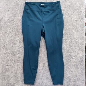 Duluth Trading Co. Women's Size Large NoGA Classic Leggings Pants Teal Stretch